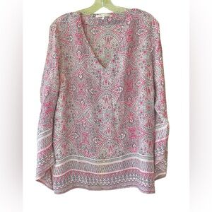 Violet And Claire Paisley Print Dark Pink And Black Handkerchief Wrist Sleeve XL